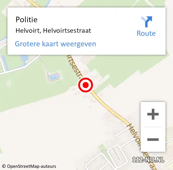 Locatie op kaart van de 112 melding: Politie Helvoirt, Helvoirtsestraat op 22 oktober 2020 13:53