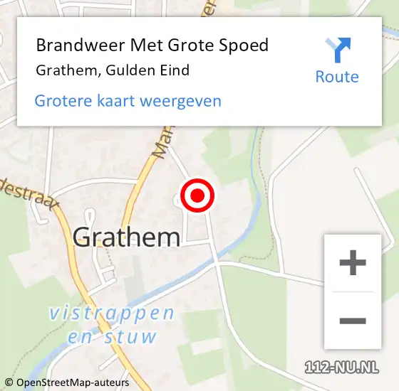 Locatie op kaart van de 112 melding: Brandweer Met Grote Spoed Naar Grathem, Gulden Eind op 23 oktober 2020 02:33