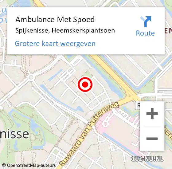 Locatie op kaart van de 112 melding: Ambulance Met Spoed Naar Spijkenisse, Heemskerkplantsoen op 23 oktober 2020 14:08