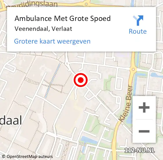 Locatie op kaart van de 112 melding: Ambulance Met Grote Spoed Naar Veenendaal, Verlaat op 23 oktober 2020 14:22