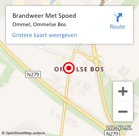 Locatie op kaart van de 112 melding: Brandweer Met Spoed Naar Ommel, Ommelse Bos op 23 oktober 2020 14:44