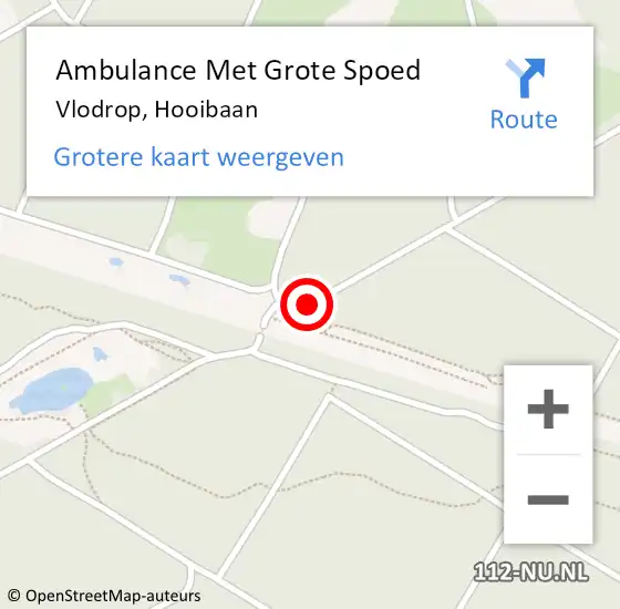 Locatie op kaart van de 112 melding: Ambulance Met Grote Spoed Naar Vlodrop, Hooibaan op 24 oktober 2020 12:27