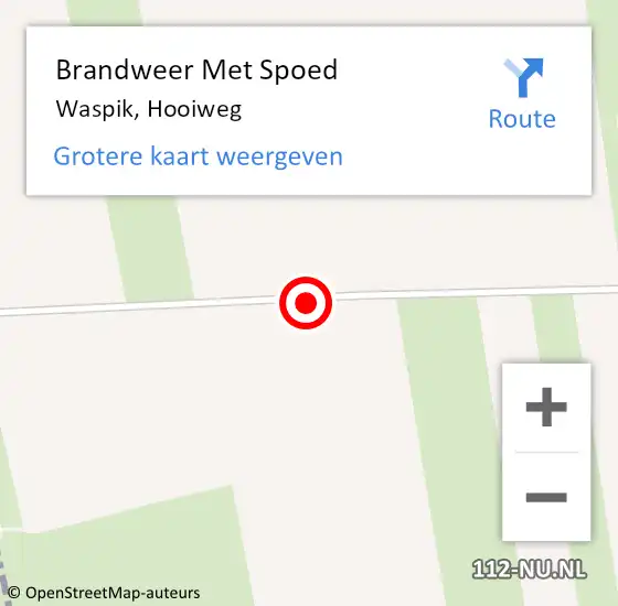 Locatie op kaart van de 112 melding: Brandweer Met Spoed Naar Waspik, Hooiweg op 24 oktober 2020 21:14