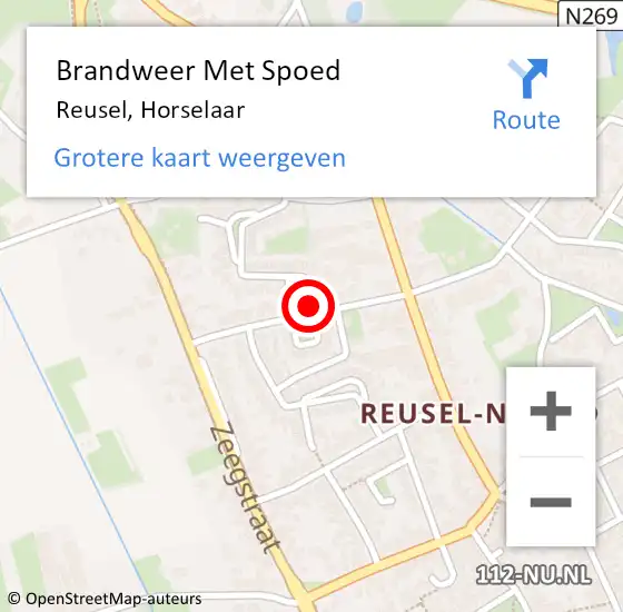 Locatie op kaart van de 112 melding: Brandweer Met Spoed Naar Reusel, Horselaar op 25 oktober 2020 01:46