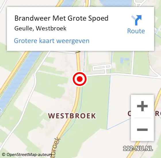 Locatie op kaart van de 112 melding: Brandweer Met Grote Spoed Naar Geulle, Westbroek op 25 oktober 2020 02:23