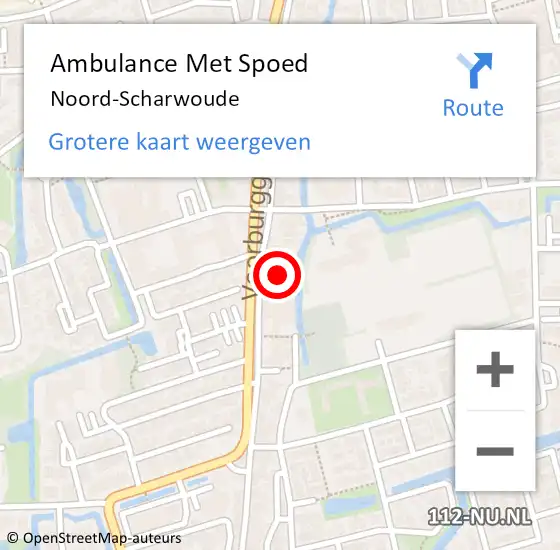 Locatie op kaart van de 112 melding: Ambulance Met Spoed Naar Noord-Scharwoude op 25 oktober 2020 10:56