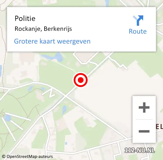 Locatie op kaart van de 112 melding: Politie Rockanje, Berkenrijs op 25 oktober 2020 13:04