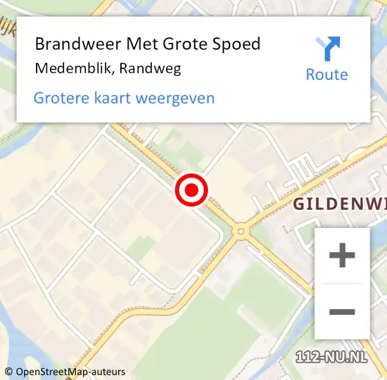 Locatie op kaart van de 112 melding: Brandweer Met Grote Spoed Naar Medemblik, Randweg op 26 oktober 2020 09:51