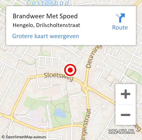 Locatie op kaart van de 112 melding: Brandweer Met Spoed Naar Hengelo, Drilscholtenstraat op 1 november 2020 22:41