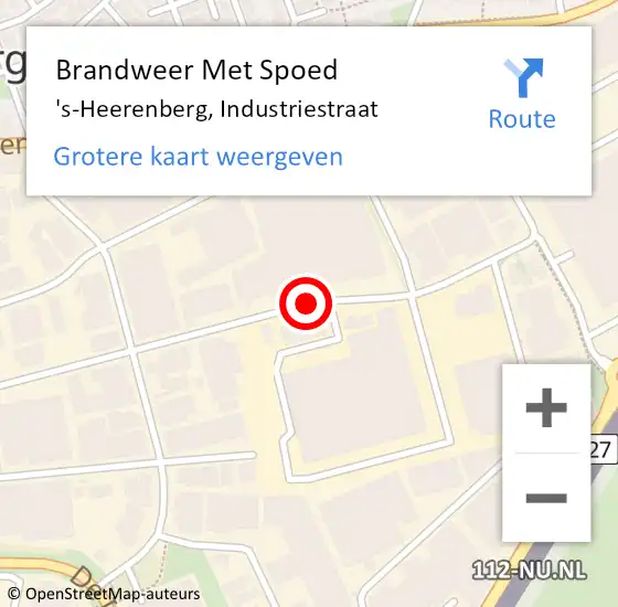 Locatie op kaart van de 112 melding: Brandweer Met Spoed Naar 's-Heerenberg, Industriestraat op 2 november 2020 04:10