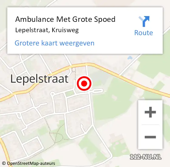 Locatie op kaart van de 112 melding: Ambulance Met Grote Spoed Naar Lepelstraat, Kruisweg op 2 oktober 2013 19:39