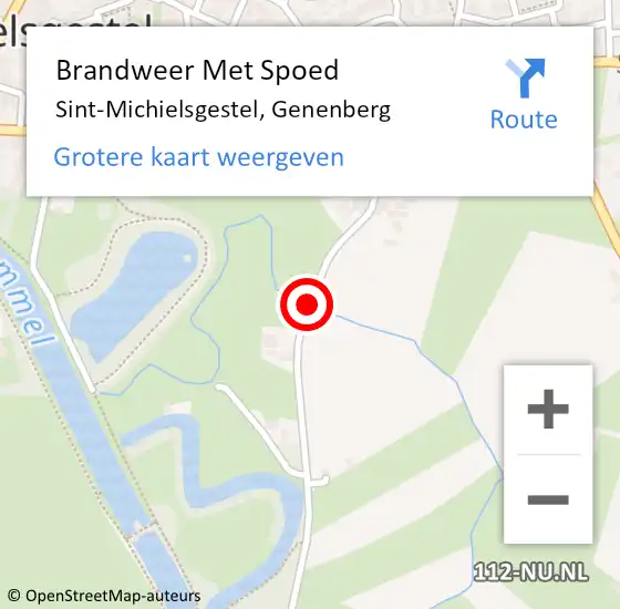 Locatie op kaart van de 112 melding: Brandweer Met Spoed Naar Sint-Michielsgestel, Genenberg op 2 november 2020 12:41