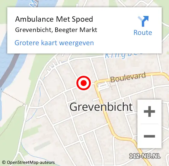 Locatie op kaart van de 112 melding: Ambulance Met Spoed Naar Grevenbicht, Beegter Markt op 23 mei 2014 09:27