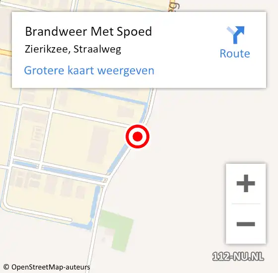 Locatie op kaart van de 112 melding: Brandweer Met Spoed Naar Zierikzee, Straalweg op 2 november 2020 18:02