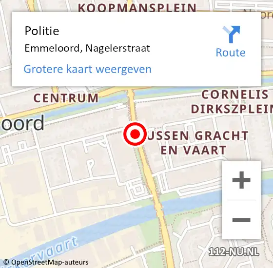 Locatie op kaart van de 112 melding: Politie Emmeloord, Nagelerstraat op 2 november 2020 18:20