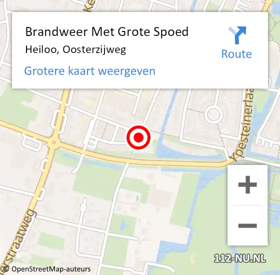 Locatie op kaart van de 112 melding: Brandweer Met Grote Spoed Naar Heiloo, Oosterzijweg op 3 november 2020 01:21