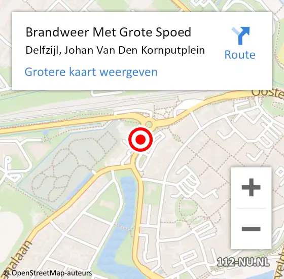 Locatie op kaart van de 112 melding: Brandweer Met Grote Spoed Naar Delfzijl, Johan Van Den Kornputplein op 3 november 2020 07:27