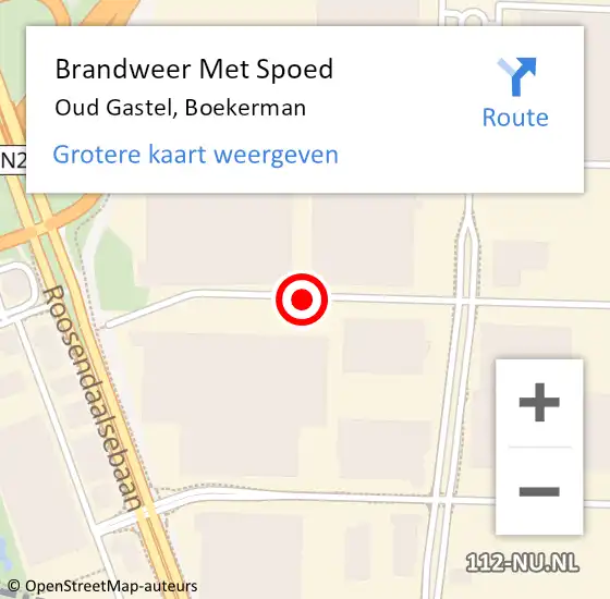 Locatie op kaart van de 112 melding: Brandweer Met Spoed Naar Oud Gastel, Boekerman op 3 november 2020 18:25