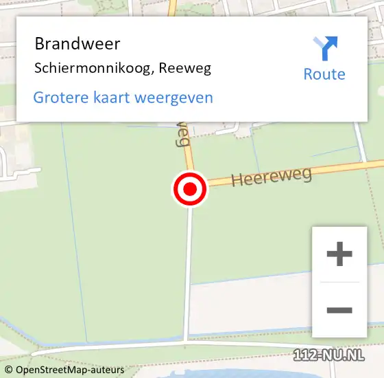Locatie op kaart van de 112 melding: Brandweer Schiermonnikoog, Reeweg op 4 november 2020 08:23