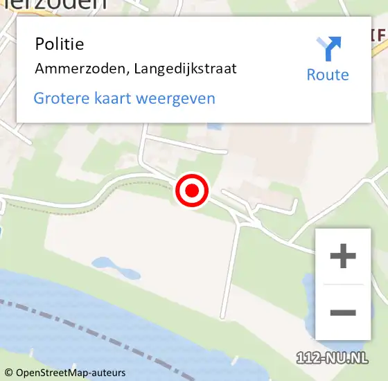 Locatie op kaart van de 112 melding: Politie Ammerzoden, Langedijkstraat op 4 november 2020 18:19