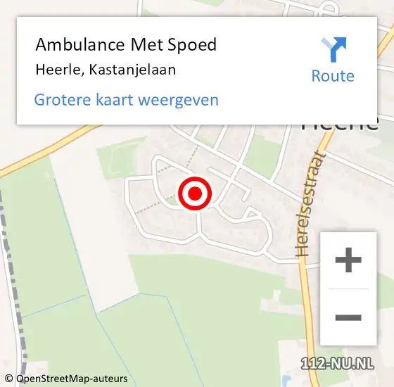 Locatie op kaart van de 112 melding: Ambulance Met Spoed Naar Heerle, Kastanjelaan op 23 mei 2014 13:04