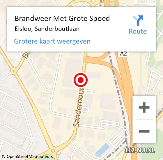 Locatie op kaart van de 112 melding: Brandweer Met Grote Spoed Naar Elsloo, Sanderboutlaan op 5 november 2020 10:50