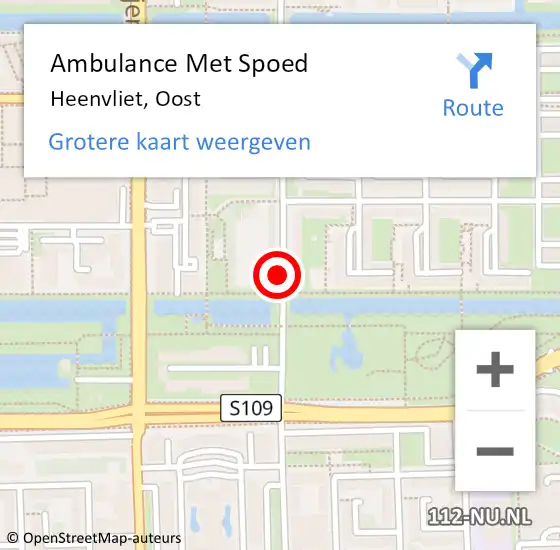 Locatie op kaart van de 112 melding: Ambulance Met Spoed Naar Heenvliet, Oost op 5 november 2020 15:06