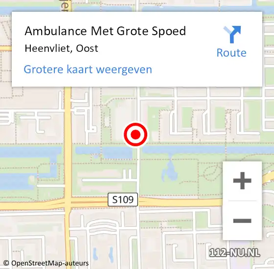 Locatie op kaart van de 112 melding: Ambulance Met Grote Spoed Naar Heenvliet, Oost op 5 november 2020 15:22