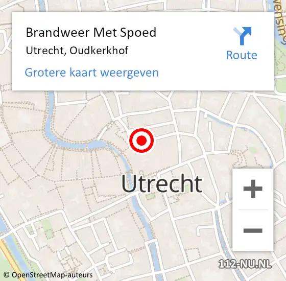 Locatie op kaart van de 112 melding: Brandweer Met Spoed Naar Utrecht, Oudkerkhof op 5 november 2020 17:28