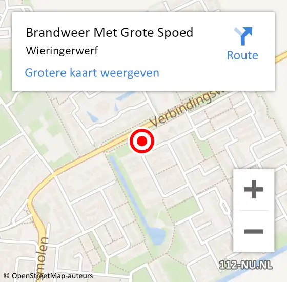 Locatie op kaart van de 112 melding: Brandweer Met Grote Spoed Naar Wieringerwerf op 5 november 2020 21:14