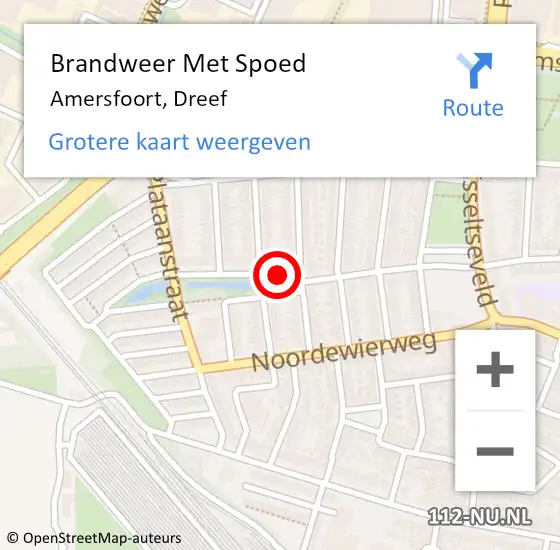 Locatie op kaart van de 112 melding: Brandweer Met Spoed Naar Amersfoort, Dreef op 6 november 2020 16:41