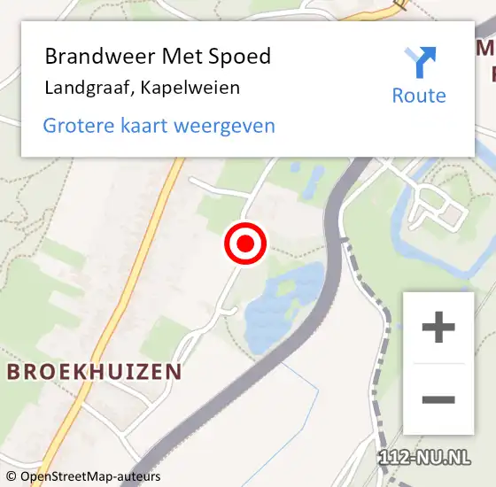 Locatie op kaart van de 112 melding: Brandweer Met Spoed Naar Landgraaf, Kapelweien op 6 november 2020 17:44