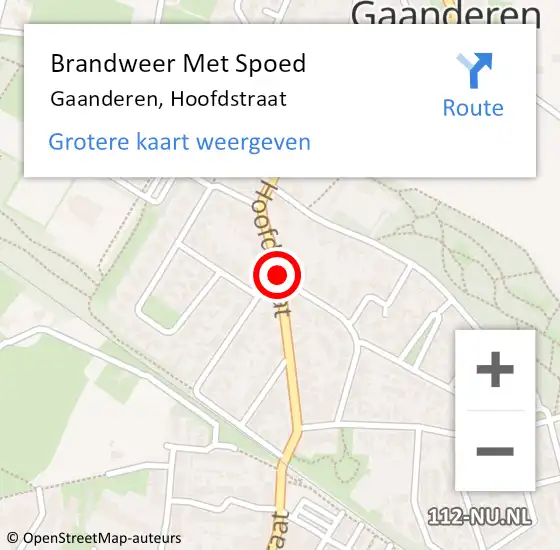 Locatie op kaart van de 112 melding: Brandweer Met Spoed Naar Gaanderen, Hoofdstraat op 7 november 2020 17:29