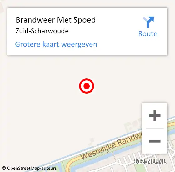 Locatie op kaart van de 112 melding: Brandweer Met Spoed Naar Zuid-Scharwoude op 7 november 2020 17:39