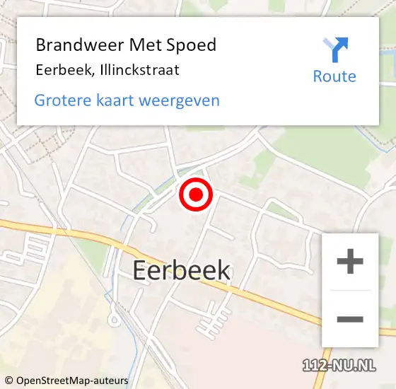 Locatie op kaart van de 112 melding: Brandweer Met Spoed Naar Eerbeek, Illinckstraat op 23 mei 2014 17:40