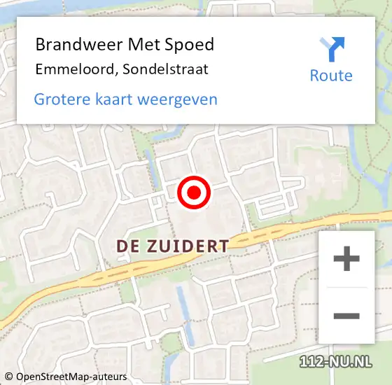 Locatie op kaart van de 112 melding: Brandweer Met Spoed Naar Emmeloord, Sondelstraat op 8 november 2020 15:16