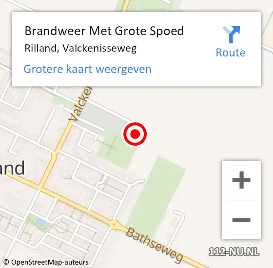 Locatie op kaart van de 112 melding: Brandweer Met Grote Spoed Naar Rilland, Valckenisseweg op 9 november 2020 13:01