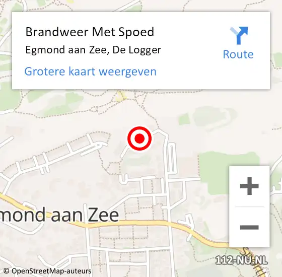 Locatie op kaart van de 112 melding: Brandweer Met Spoed Naar Egmond aan Zee, De Logger op 10 november 2020 17:15