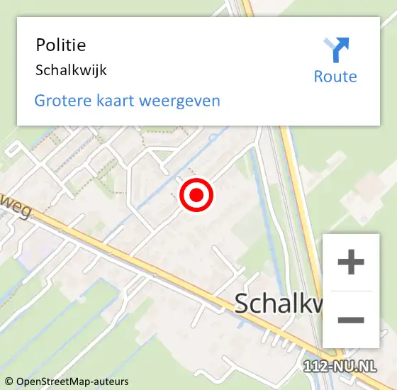 Locatie op kaart van de 112 melding: Politie Schalkwijk op 10 november 2020 18:12