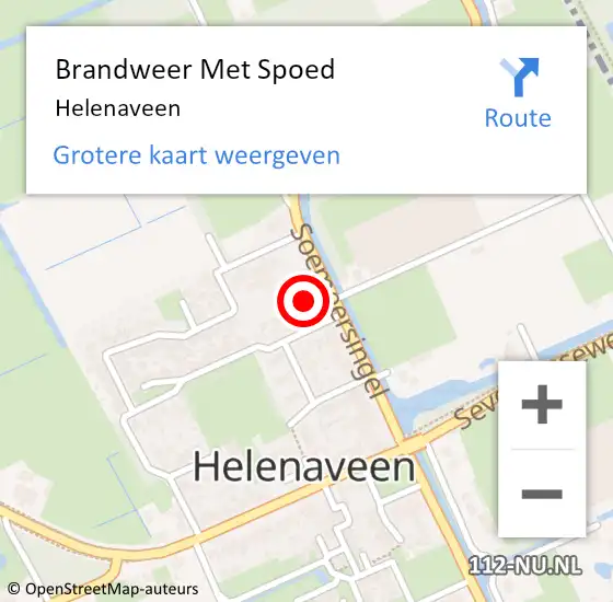 Locatie op kaart van de 112 melding: Brandweer Met Spoed Naar Helenaveen op 11 november 2020 07:47