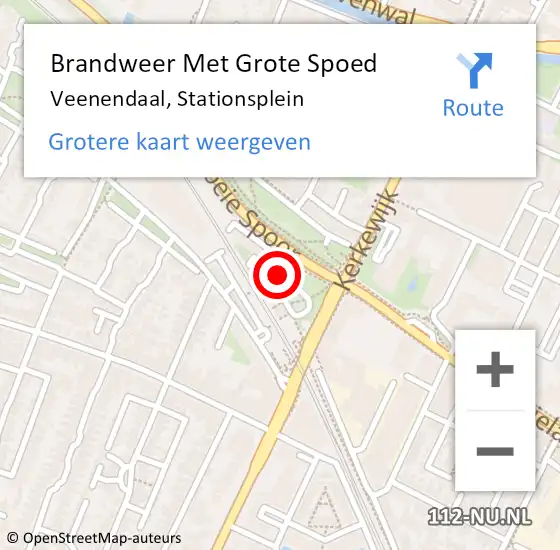 Locatie op kaart van de 112 melding: Brandweer Met Grote Spoed Naar Veenendaal, Stationsplein op 11 november 2020 07:54