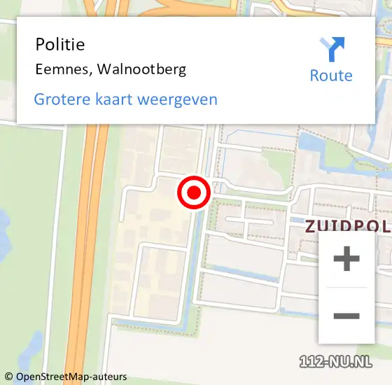 Locatie op kaart van de 112 melding: Politie Eemnes, Walnootberg op 11 november 2020 19:45