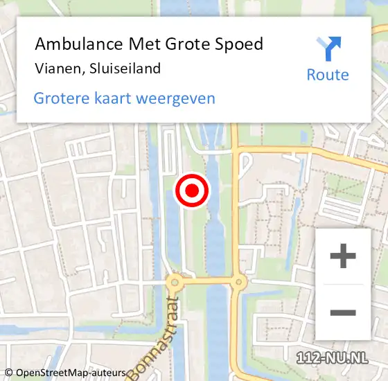 Locatie op kaart van de 112 melding: Ambulance Met Grote Spoed Naar Vianen, Sluiseiland op 24 mei 2014 08:49