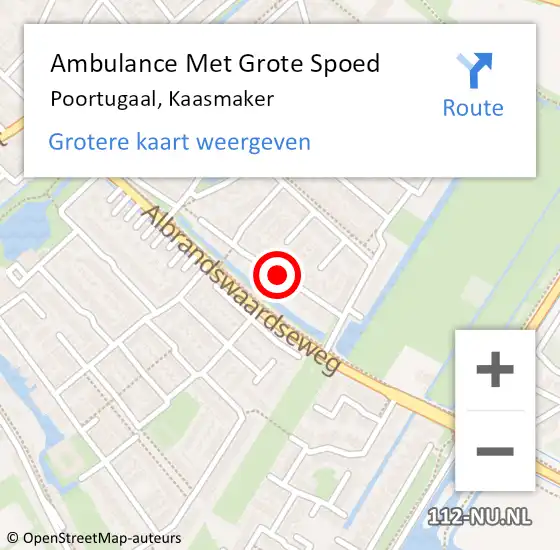 Locatie op kaart van de 112 melding: Ambulance Met Grote Spoed Naar Poortugaal, Kaasmaker op 13 november 2020 02:08