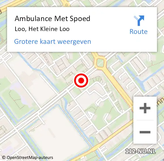 Locatie op kaart van de 112 melding: Ambulance Met Spoed Naar Loo, Het Kleine Loo op 13 november 2020 02:16