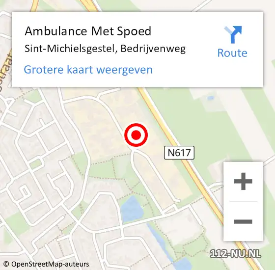 Locatie op kaart van de 112 melding: Ambulance Met Spoed Naar Sint-Michielsgestel, Bedrijvenweg op 24 mei 2014 09:24