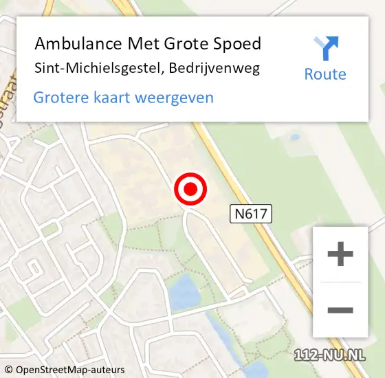 Locatie op kaart van de 112 melding: Ambulance Met Grote Spoed Naar Sint-Michielsgestel, Bedrijvenweg op 24 mei 2014 09:25