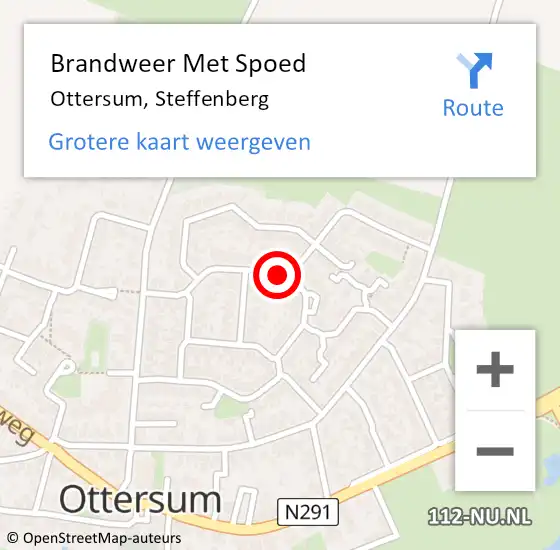 Locatie op kaart van de 112 melding: Brandweer Met Spoed Naar Ottersum, Steffenberg op 13 november 2020 12:05