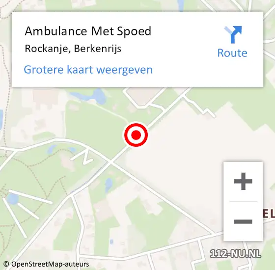 Locatie op kaart van de 112 melding: Ambulance Met Spoed Naar Rockanje, Berkenrijs op 14 november 2020 02:36