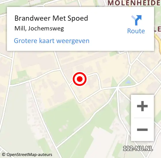 Locatie op kaart van de 112 melding: Brandweer Met Spoed Naar Mill, Jochemsweg op 15 november 2020 21:44